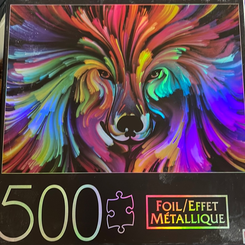 Foil effect dog puzzle 500 pieces